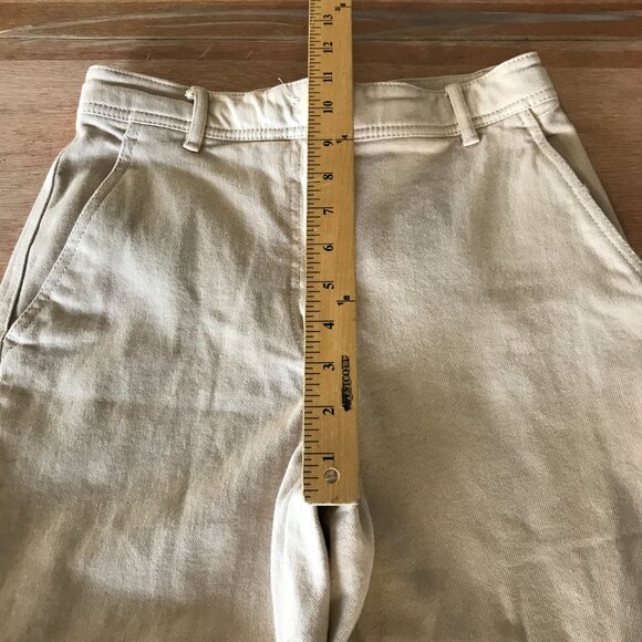 Wilfred Free Modern Cargo Utility Pants Women 2 Beige High Rise Stretch Preppy - Picture 8 of 16